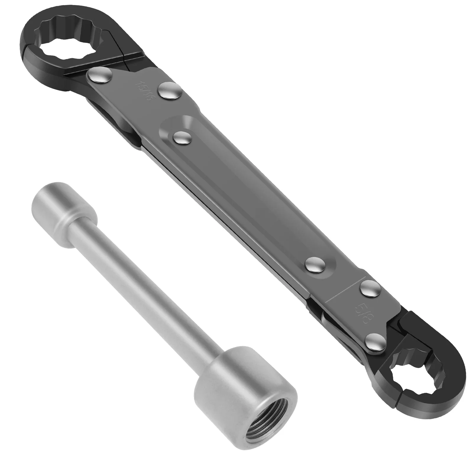 

2Pcs Angle Wrench Set Steel Plumbing Tools Ergonomic Angle Stop Wrench Kit Plumbers Angle Stop Wrench Set for Quickly Removing