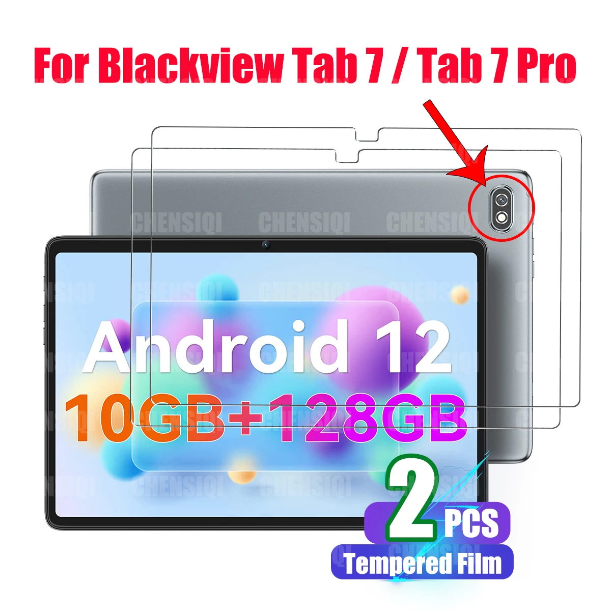 

2 шт., защитная пленка для экрана для Blackview Tab 7/ Tab 7 Pro, пленка из закаленного стекла для Blackview Tab 7, Wi-Fi (10,1 дюйма)