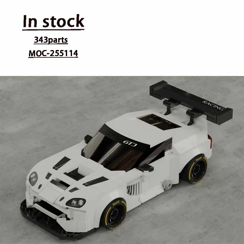 

MOC-255114New White City Sports Racing Car Building Block Model343Parts MOC Creative Boys Children's Birthday Christmas Toy Gift