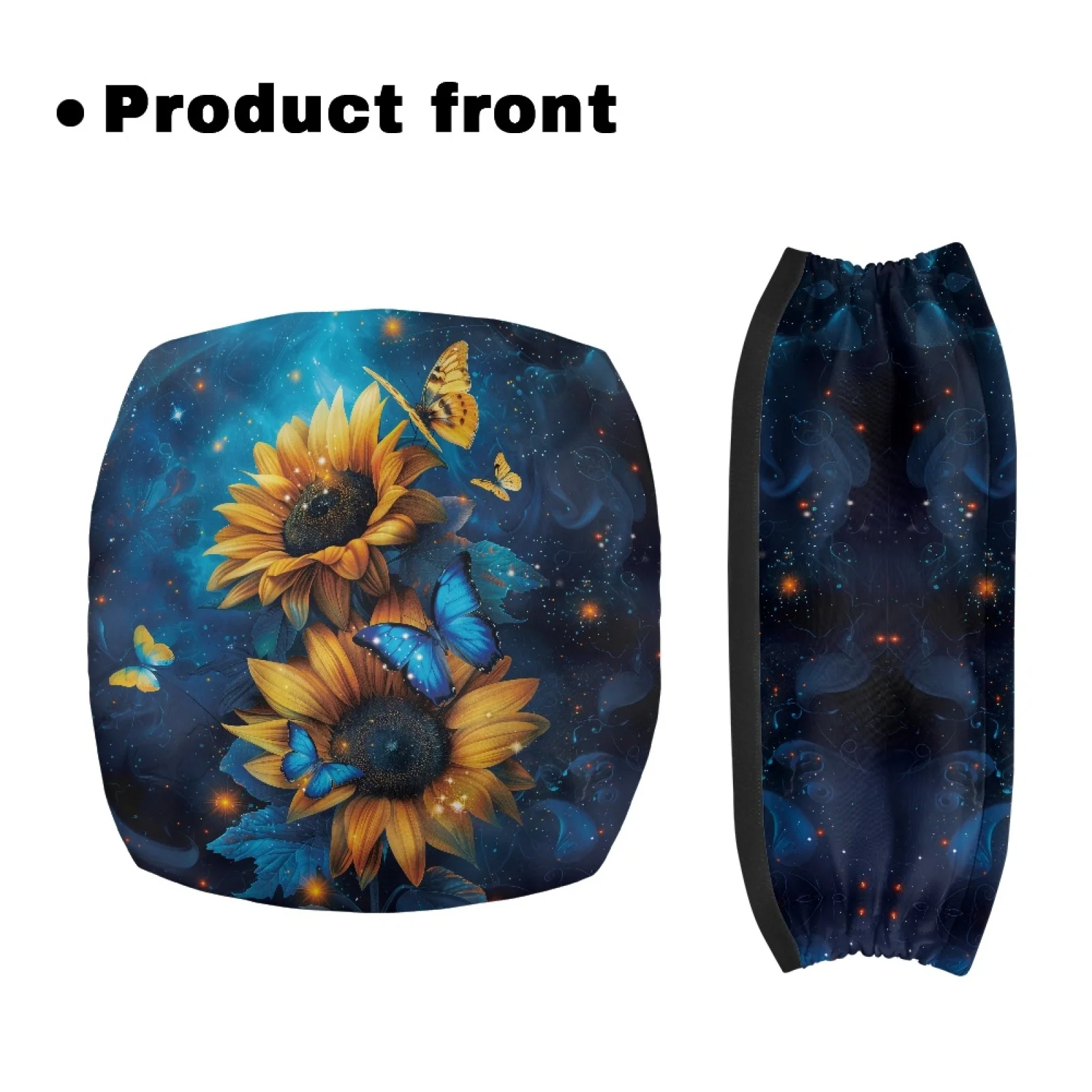 Coloranimal Starry Sunflower 2PCS Rollator Seat Covers for Seniors Rollator Seat Back Covers Polyester Fabric Fashion 2026