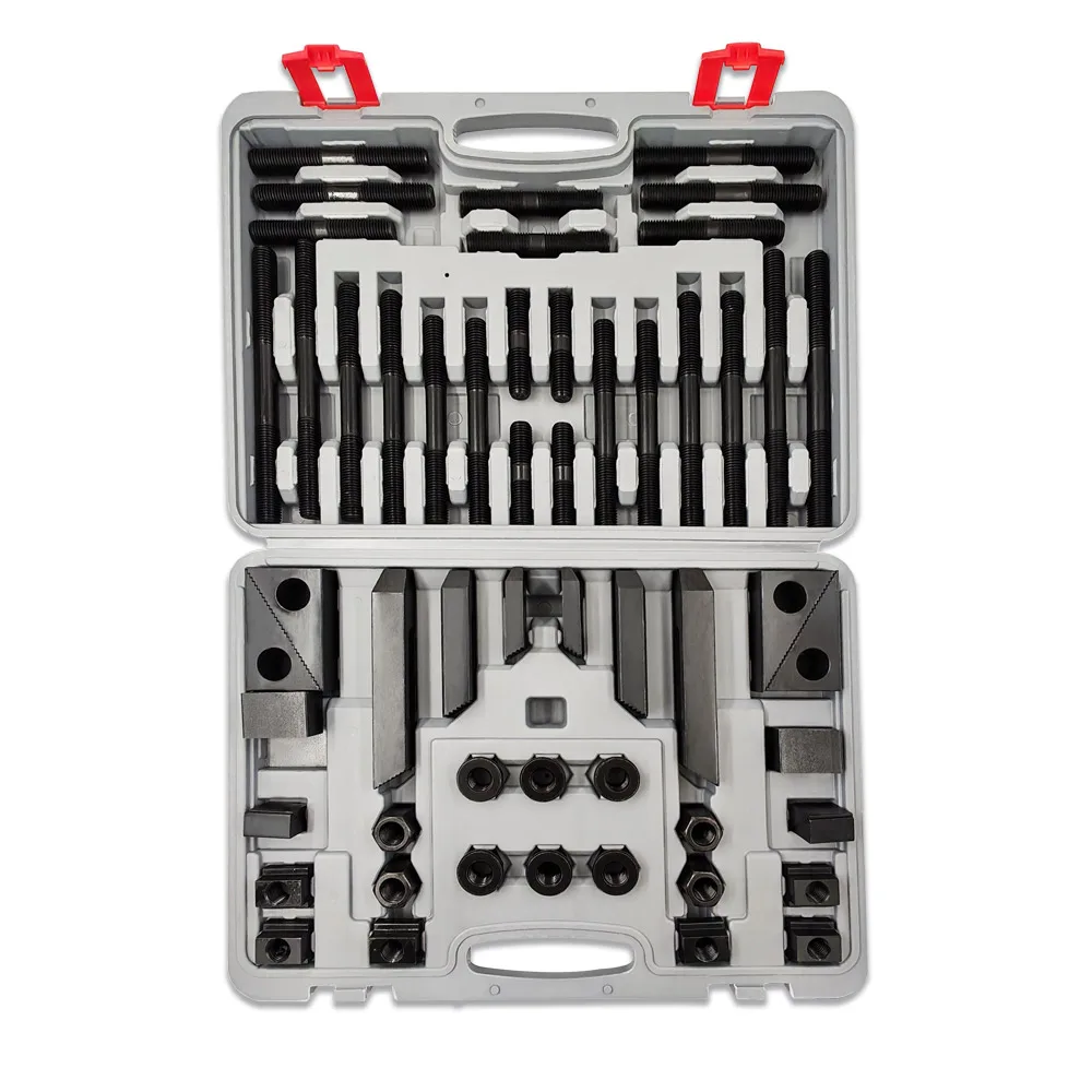 58pcs Clamping Kit M10-M24 12.9 Grade Hardened Steel Clamp Set T-Slot Nuts Studs for CNC Mill Machine Center Fixture Workholding