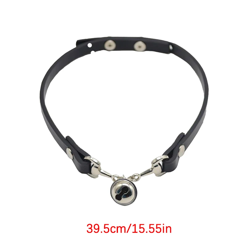 Niche Design Artificial Leather Bell Necklace Collar Cute Cool Necklace Sexy Choker Hot Girl Accessory Fashion Versatile Jewelry