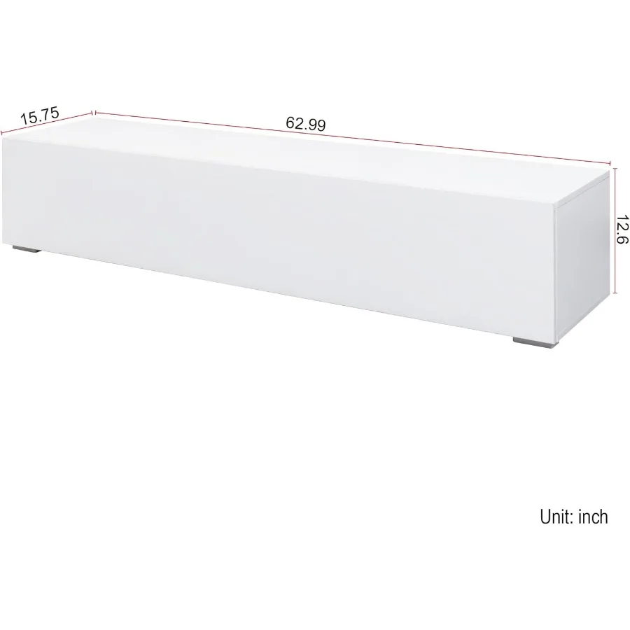 ขาตั้งทีวีสำหรับทีวีขนาด 50 ถึง 59 นิ้ว ขาตั้งทีวีทรงสี่เหลี่ยมผืนผ้าสไตล์โมเดิร์นมินิมอล ตู้วางทีวีดีไซน์หรูหราพร้อมตู้เก็บของขนาดใหญ่ 3 ช่องสำหรับห้องนั่งเล่น