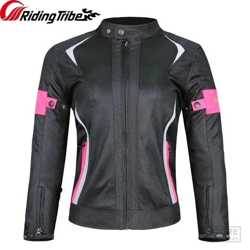 

Women Motorcycle Jacket Riding Protective Armor Coat Summer Winter Waterproof Warm Lady Girl Clothing Anti-collision Wear JK-52