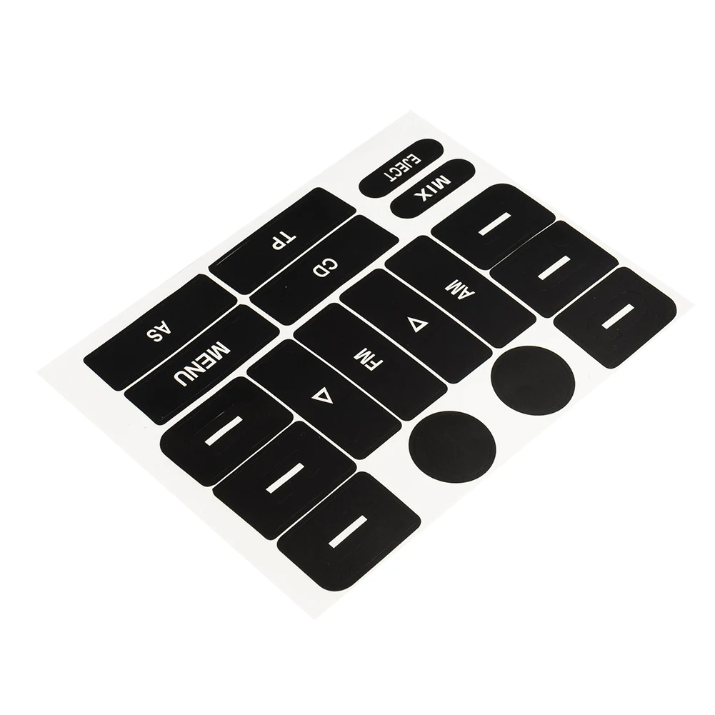 1pc Car Front Radio Knobs Repair Stickers For Golf MK5 For Passat Matte Black PVC Radio Button Repair Stickers Car Accessories