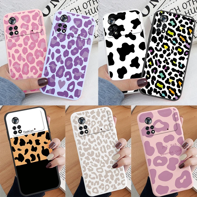 Cover For Poco M4 Pro 4G 5G Phone Case Fashion Vintage Leopard Painted Shell Soft Silicone Funda For Xiaomi Poco M 4 M4Pro Coque