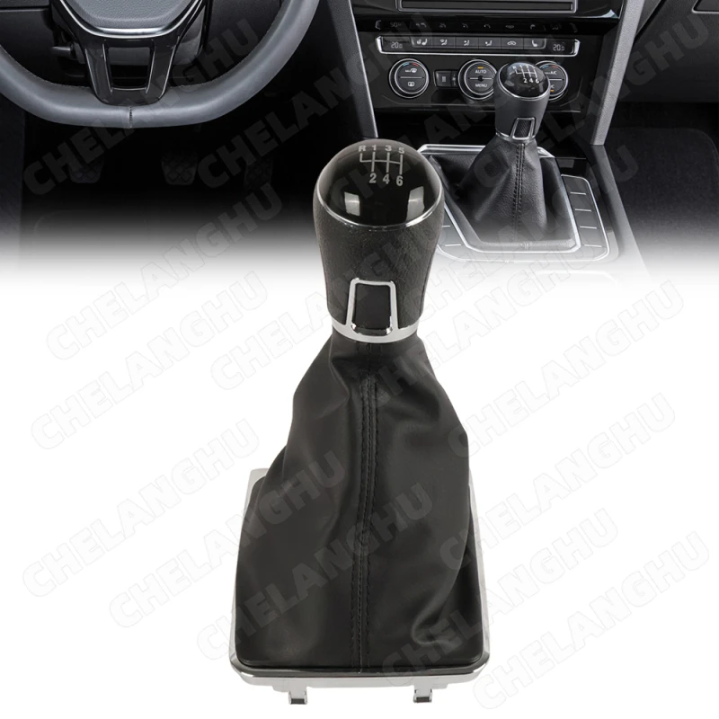 

For VW Passat B7 2011 2012 2013 2014 2015 Car-Styling 5 / 6 Speed Gear Stick Lever Shift Knob With PU Leather Boot