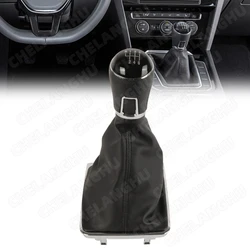 Per VW Passat B7 2011 2012 2013 2014 2015 Auto-Styling 5/6 Velocità Gear Stick Leva Pomello Del Cambio Con Stivale In Pelle PU