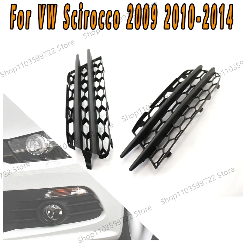 

For Volkswagen VW Scirocco 2009 2010 2011 2012 2013 2014 Car Front bar Grille Fog lamp Vover Sports Honeycomb trim Cover