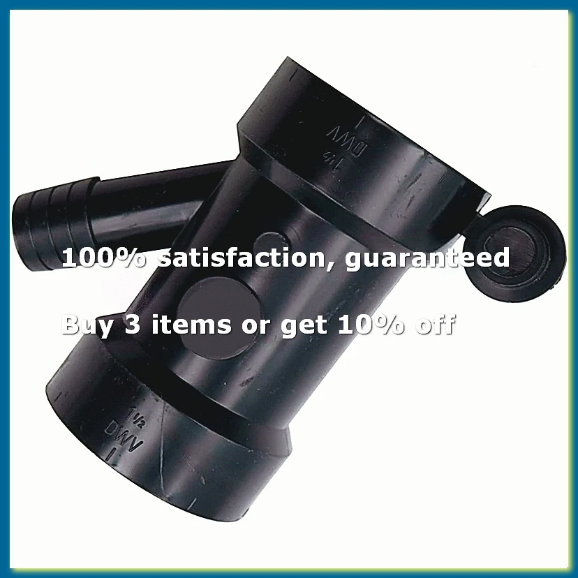 60519 Dishwasher and Condensate Line ABS Glue-in Drain 1-1/2 Inch X 1-1/2 Inch X 3/4 Inch-ABPX