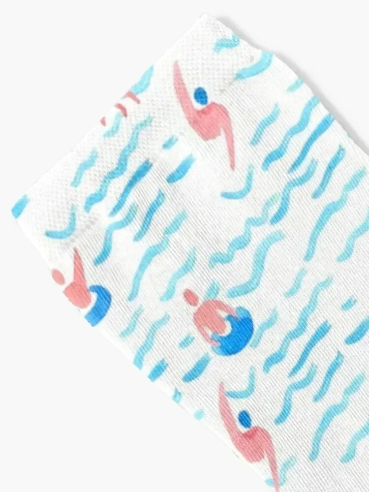 swimmers in the sea pattern Socks Rugby designer brand set Boy Child Socks Women's