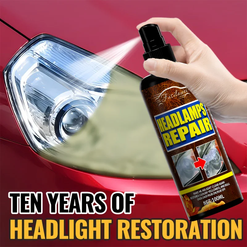 Car Headlight Restoration Polishing Headlamp Scratch Remover Repair Cleaning Paste Remove Oxidation Headlight Polish Liquid