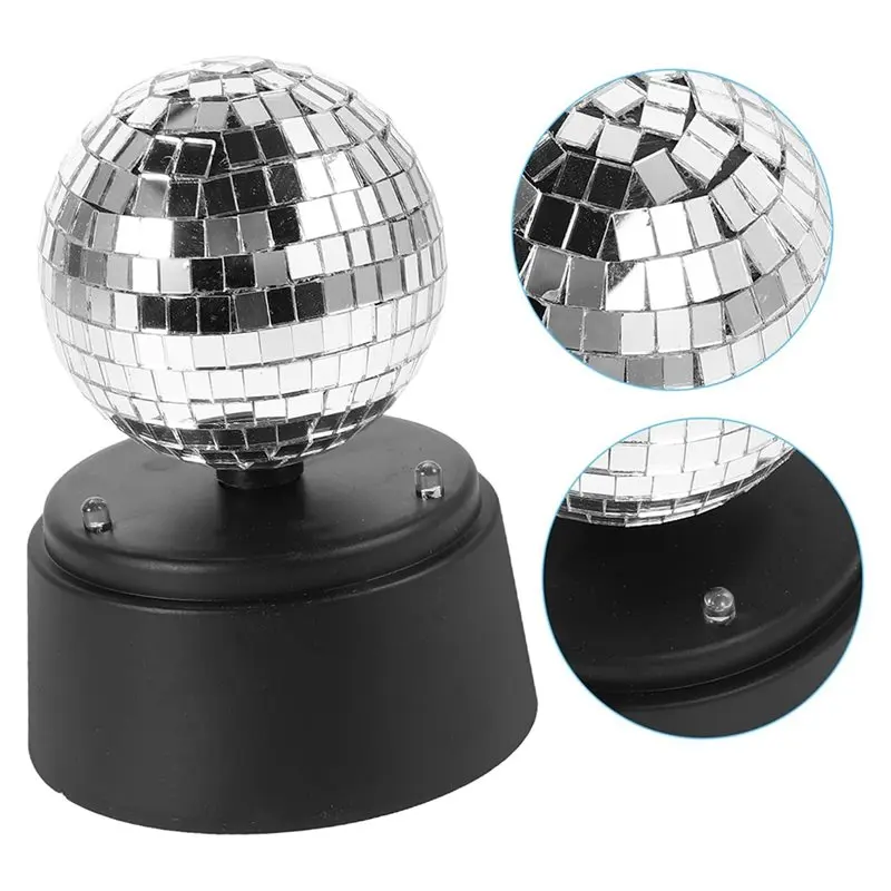AB41-Battery-Powered Rotating Mirror Ball Led Table Lamp For Restaurant Bar For Outdoor And Stage Use - view 4