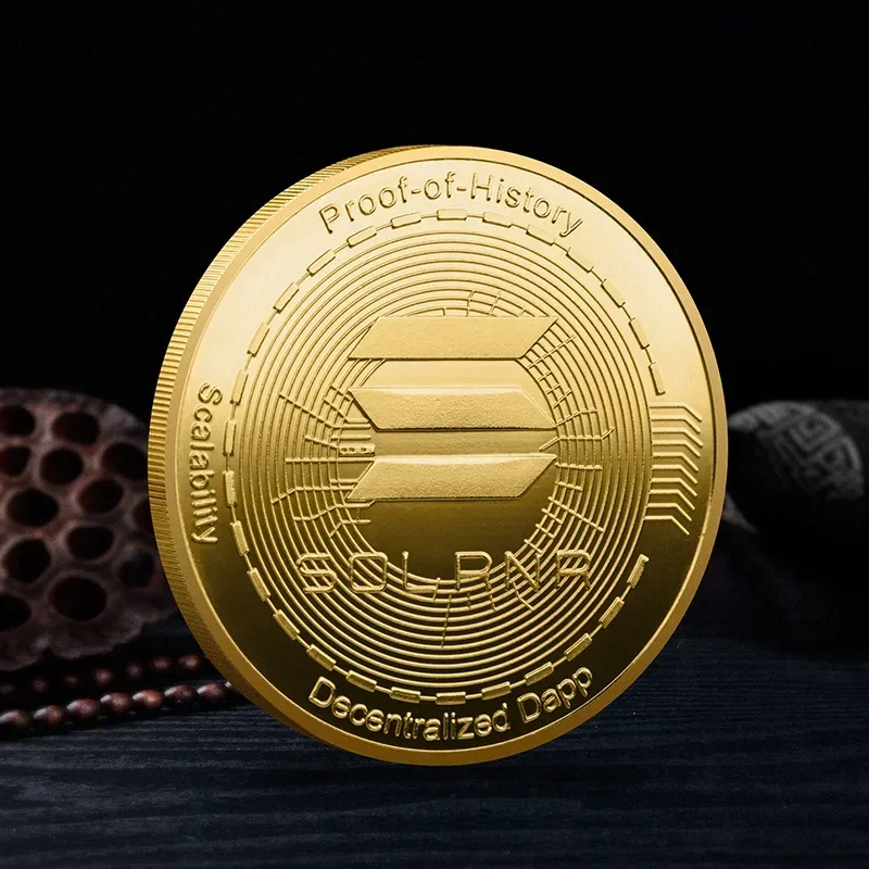 1PC Non-currency Coin Physical Silver Gold Plated Commemorative Crypto Coin Cryptocurrency Collectible Great Gift Home Decor