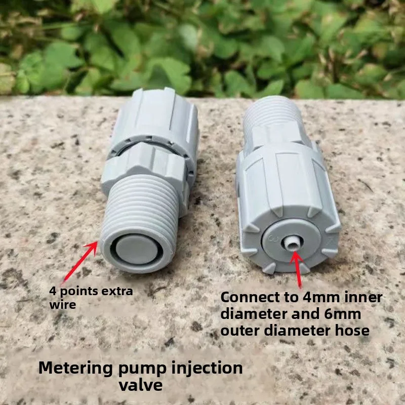 Injection  PVC check valve [4 points outer wire] metering pump inlet and outlet hose bottom  small water pump filter valve