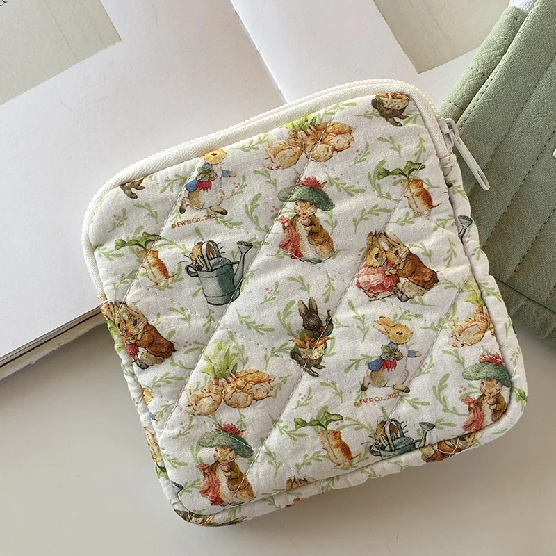 Sanitary Napkin Storage Bags Cotton Cute Korea Coin Purse Bag Coin Jewelry Organizer Card Pouch Case Small Makeup Cosmetic Bags