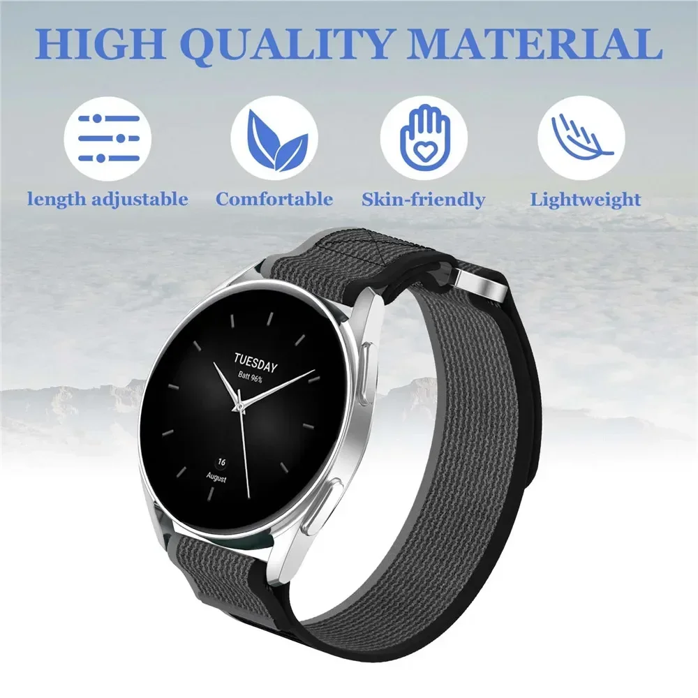 2pcs Nylon Velcro Bands for Amazfit T-Rex 3 Pro 48mm Strap for Men and Women view 2