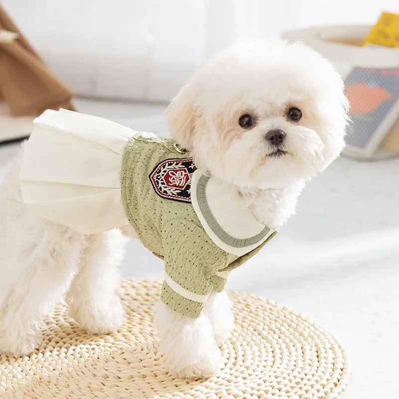 Pet Dog Mesh Dress Princess Style Dog Dresses Summer Cool Puppy Clothes Fashion Cat Princess Skirt Pet Costumes Cute Dog Clothes