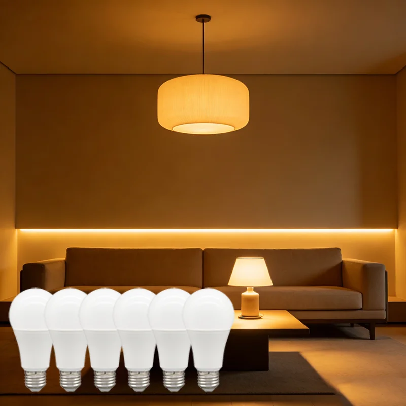 Bombilla LED E27 de 24W, 20W, 18W, 15W, 12W, 10W, 9W, 8W, 110V, 220V, A60-A80LEDS, Bombilla para sala de estar y hogar, 1-12 Uds.