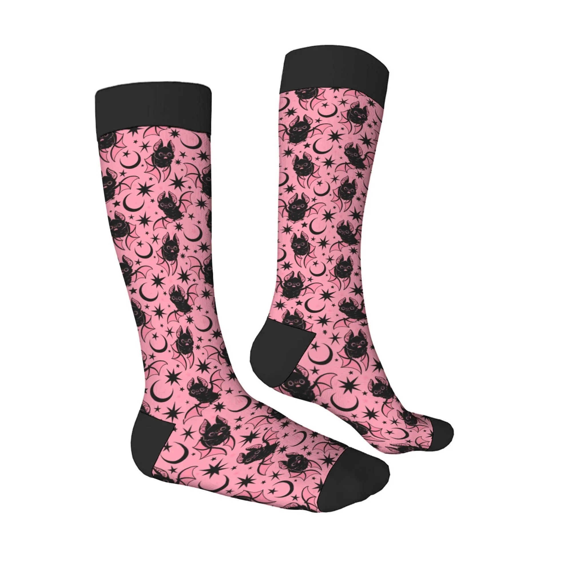 ถุงน่องลายการ์ตูนค้างคาวน่ารักสำหรับผู้หญิง ถุงเท้าระบายอากาศกันลื่น อุ่นสบาย เหมาะสำหรับปั่นจักรยาน วิ่ง ถุงเท้าลำลองแฟชั่น ถุงเท้ากีฬา ของขวัญสุดสนุก