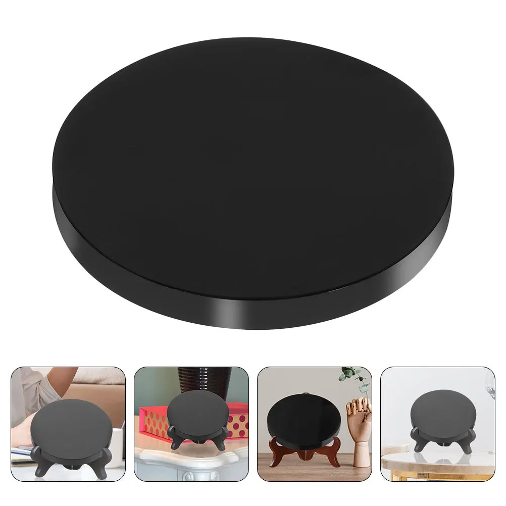 

1pc Black Obsidian Scrying Mirror Round Divination Tool For Home Decor Desktop Fengshui Ornament Gothic Gift Stone Craft