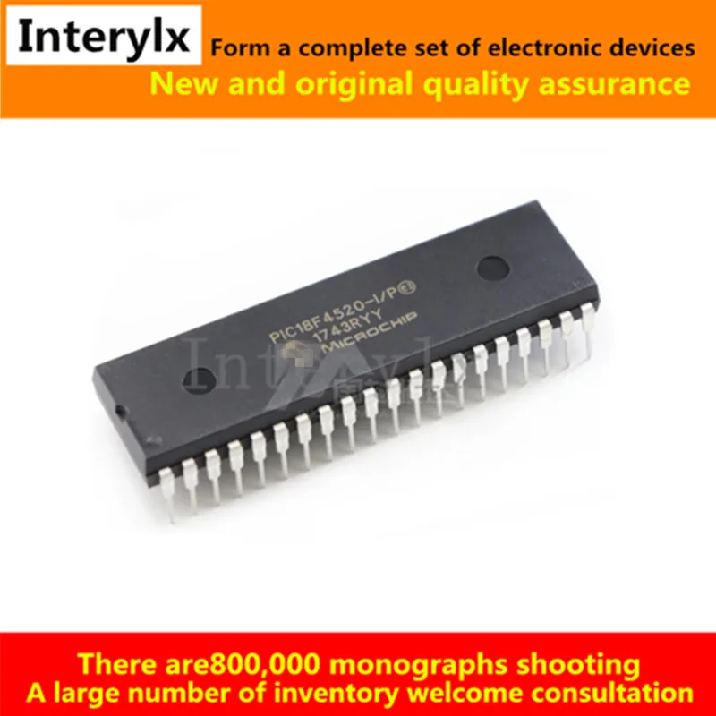 5Pcs/Lot PIC18F4520-I/P PIC18F4520 18F4520 IC MCU 8BIT 32KB FLASH 40DIP