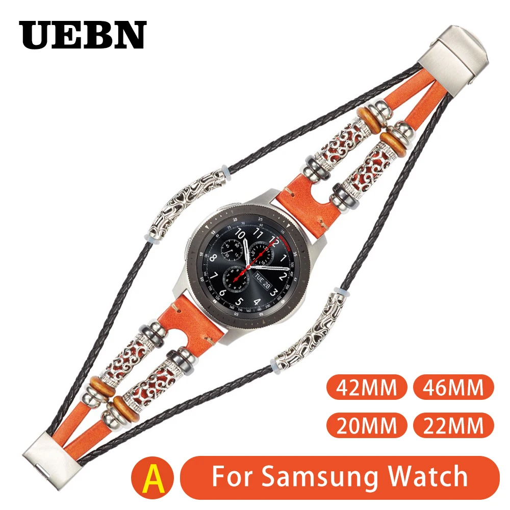 

22mm 20mm Genuine Leather Replacement Retro Watch Band For Samsung Gear S2 S3 Classic & Frontier Sport Strap Watch bands