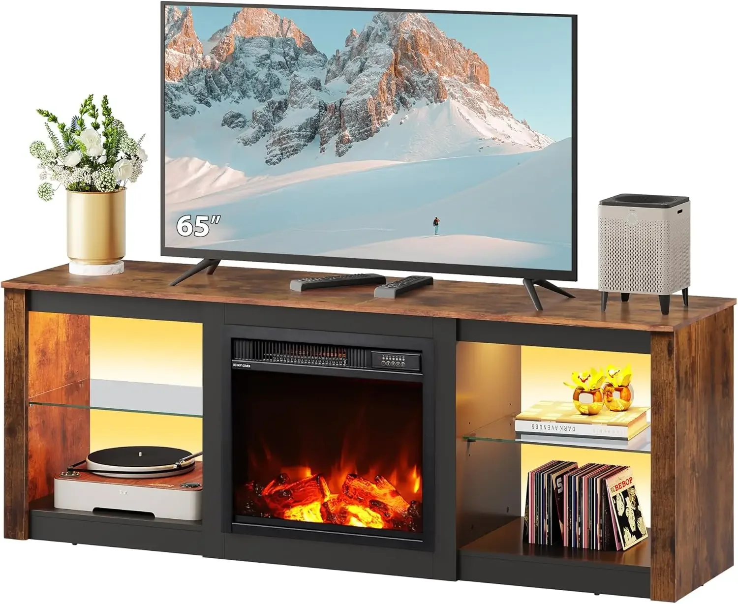 Fireplace TV Stand for 65 Inch TV, 58