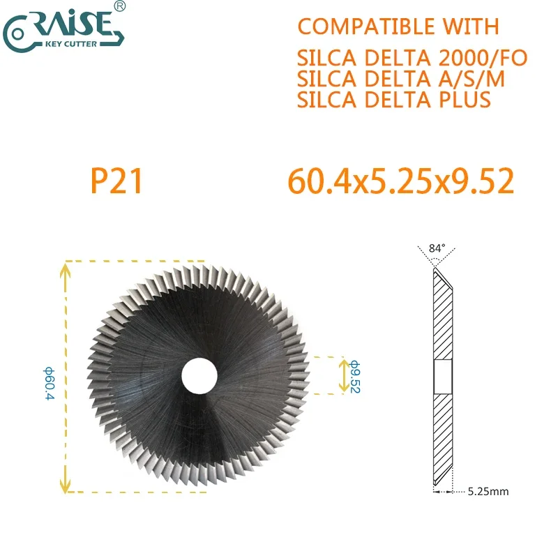 

SILCA Milling Cutter P21 P21W Compatible with SILCA DELTA Key Machine Locksmith Tools Replacement