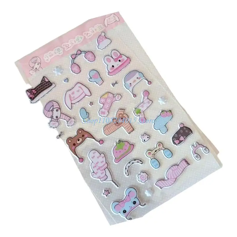 R6FF Cartoon Foam Sticker for Scrapbooking Journal Planner Phone Case Decoration