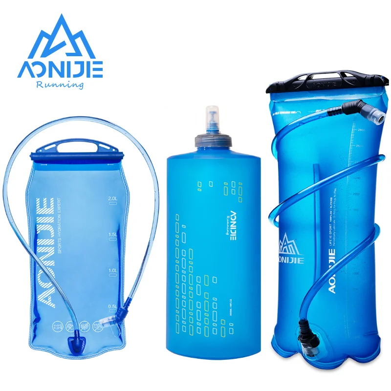 AONIJIE New 2000ML1.5L 2L 3L Outdoor Cycling Running Foldable TPU Water Bag Sport Hydration Bladder for Camping Hiking Climbing