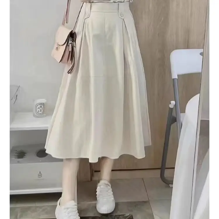 Summer Sweet Style Skirt Set 2024 New Korean Style Style Casual Fashion Short Sleeve Top Half Skirt Set