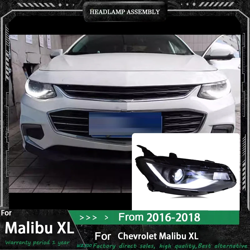 Faro delantero de estilo de coche para Chevrolet Malibu XL, faro LED 2016-2018, señal dinámica LED DRL Hid Bi Xenon, accesorios para automóviles