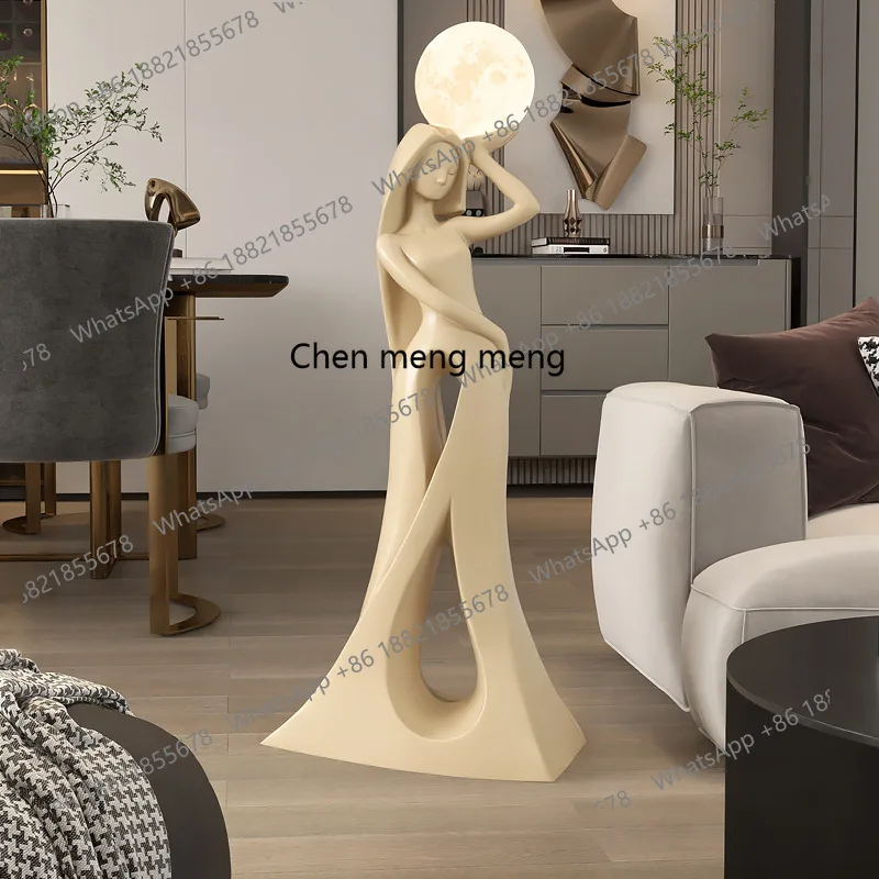 

Large floor lamp ornament abstract art figure sculpture living room TV cabinet sofa decoration