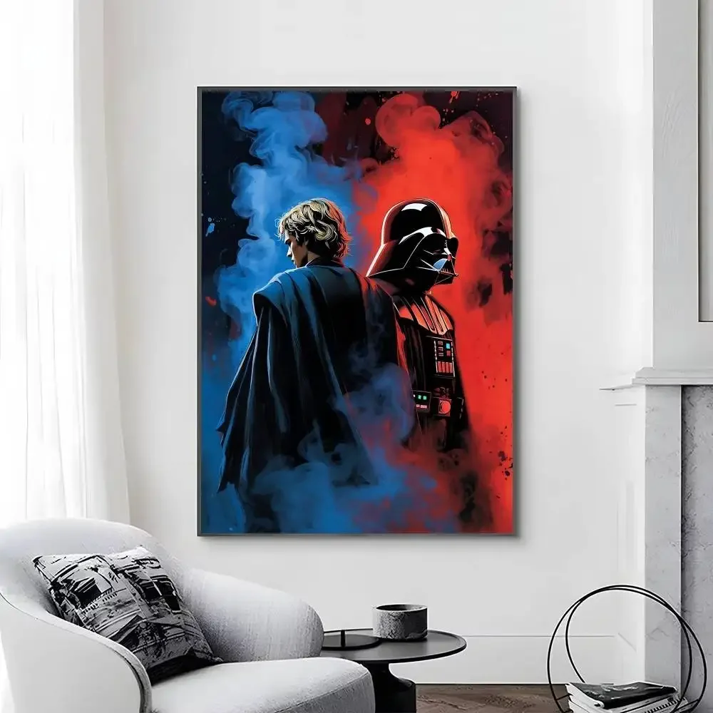 Vintage-Filmplakate mit Darth V-Vaders Y-Yodas, selbstklebend, wasserfest, ideal für die Dekoration von Wohnzimmer, Schlafzimmer, Bar – Detail 6