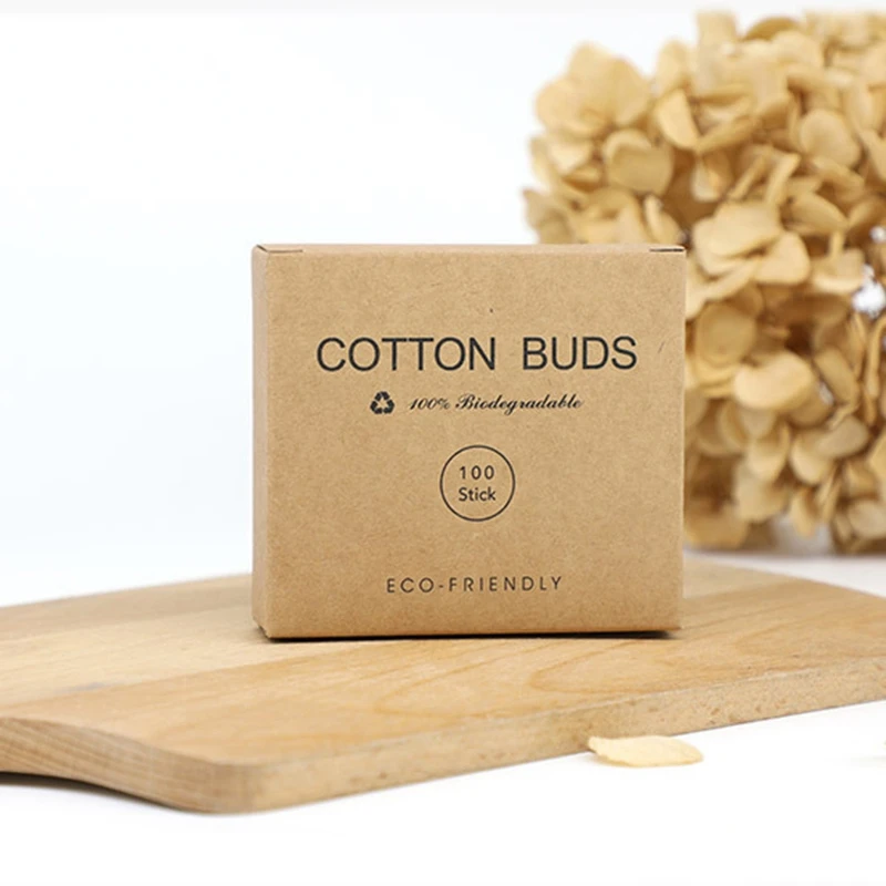 AYMR-500Pcs cotonete de cabeça dupla cotonete de bambu varas descartáveis botões de algodão para beleza maquiagem nariz orelhas limpeza