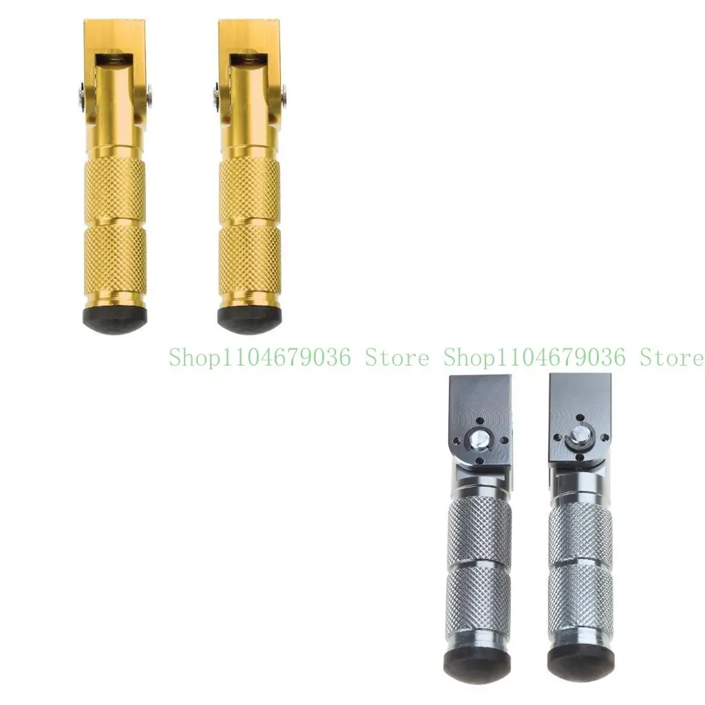 

652F Motorcycle Foot Peg Front Rear Footrest Pedal Motorcycle Modification Accessories 90 Degree Fixed Folding- Footpegs