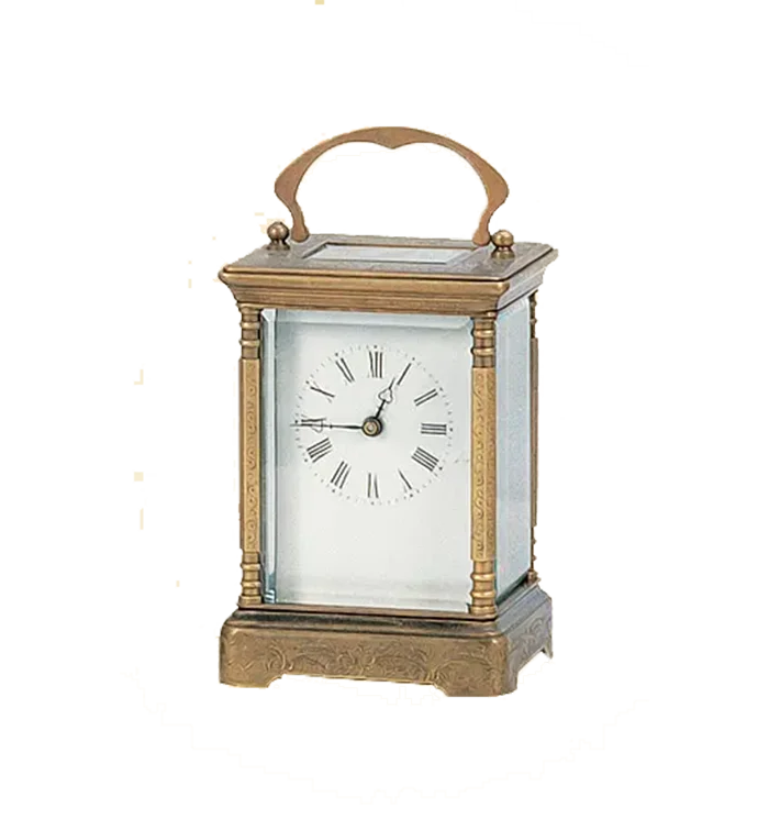 Middle Art Nude Porcelain Dial&Side Panels 8 Days Repeater Mechanism Platform Escapement Arc Lifting Handle Brass Carriage Clock