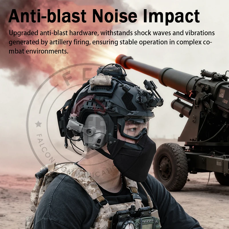 FCS-TACTICAL Upgraded AMP PRO Digital Version Pickup Noise Reduction Communication Headset Shooting  Hearing Protection Headset