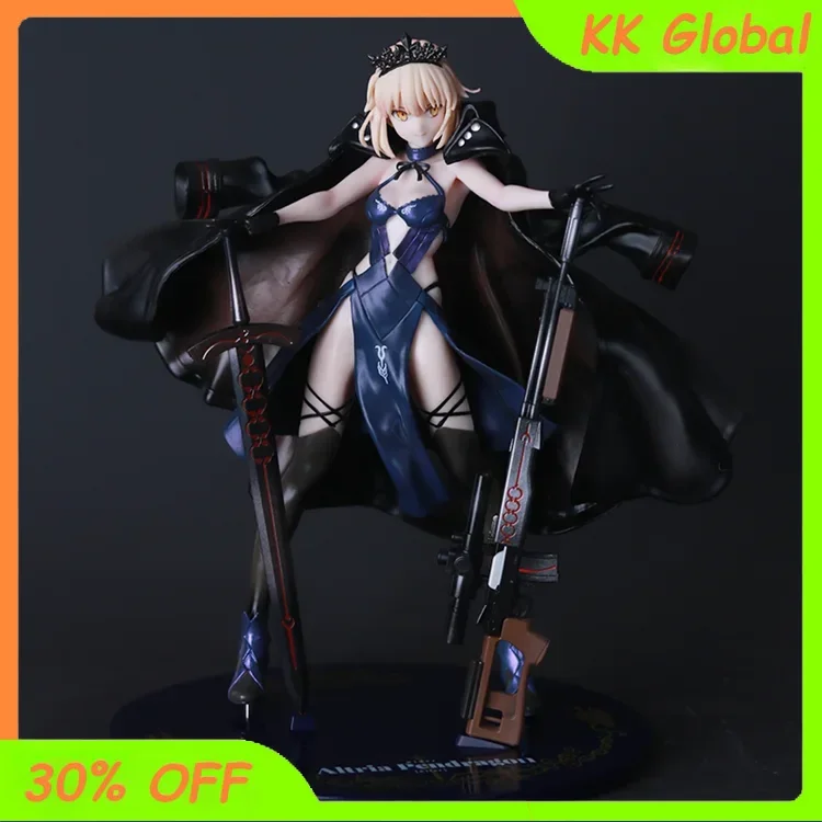 25cm Fate/stay Night Anime Figure Plainclothes Saber Altria Pendragon Take The Sword Can Change Hands Change Face Model Gift Toy