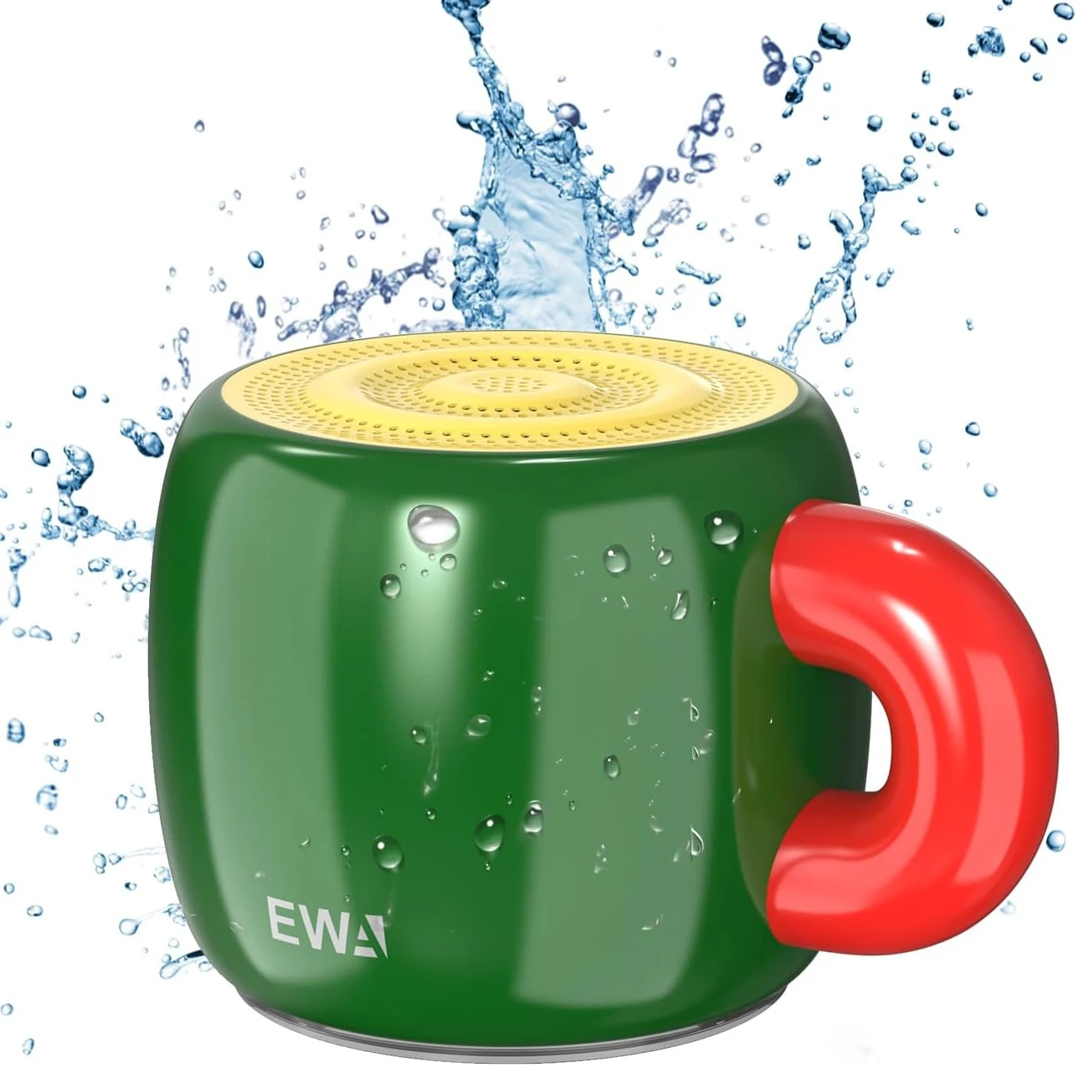 مكبر صوت EWA صغير لاسلكي يعمل بالبلوتوث 5.4 صوت جهير، مكبر صوت يومي مقاوم للماء، مكبر صوت معدني محمول مشغل MP3 700 مللي أمبير في الساعة صوت HiFi