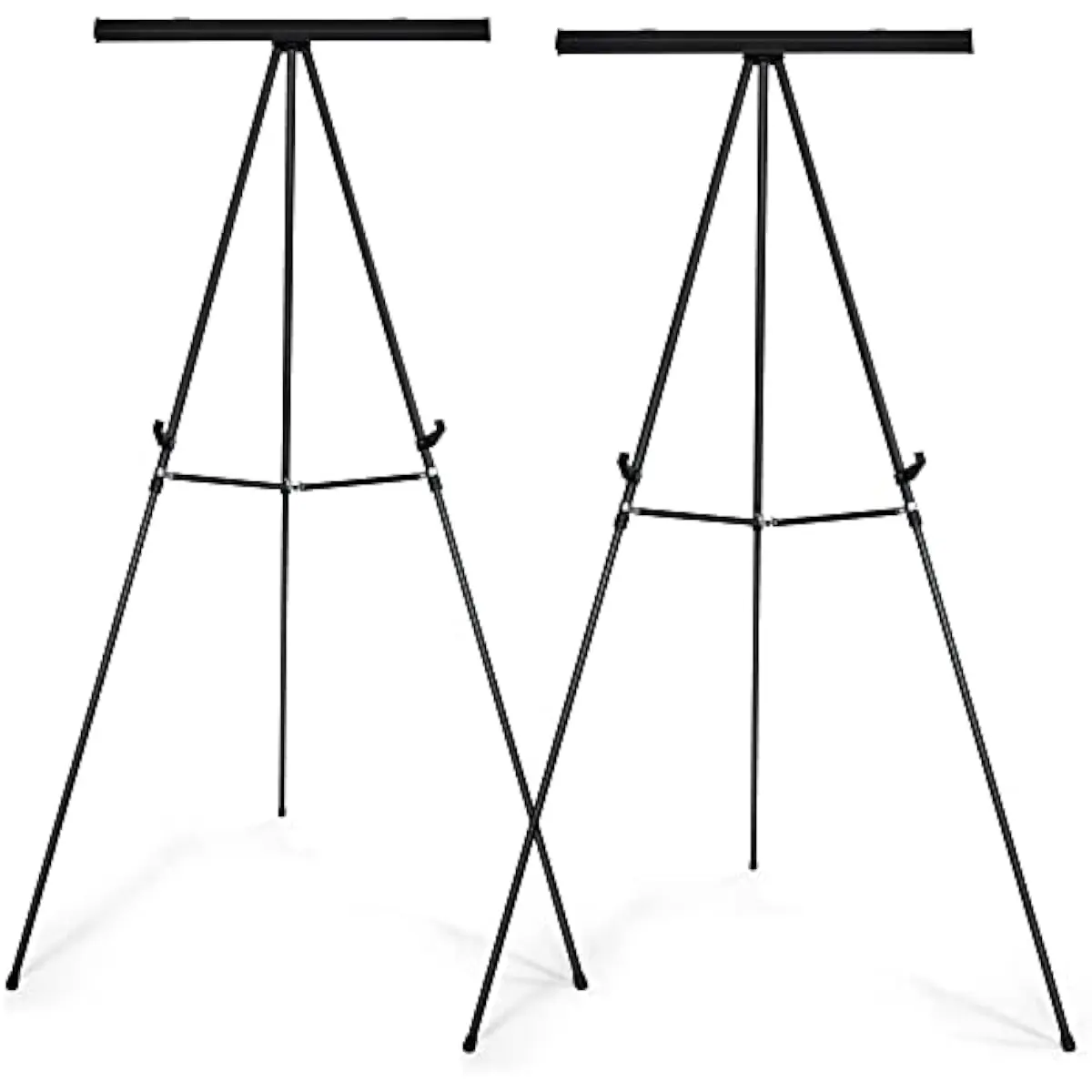 63.5 Inch Adjustable Aluminum Flipchart Easel with Removable Clip and Telescoping Legs for Paper Pads Canvases Whiteboards Up to
