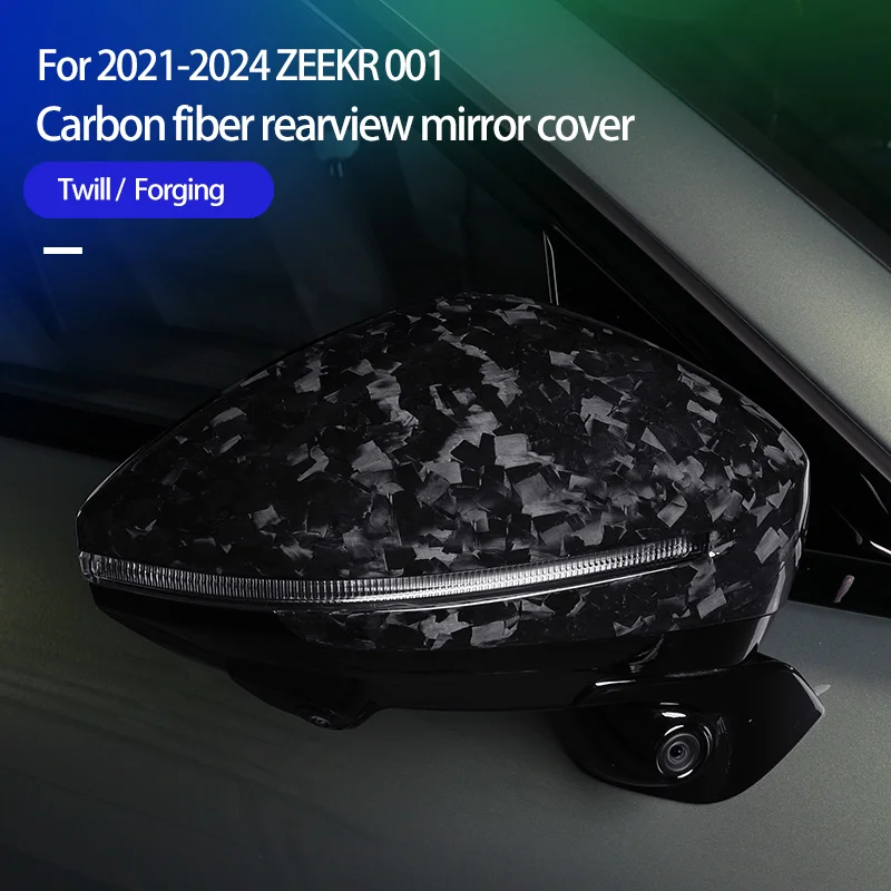 Real Hard Carbon Fiber For ZEEKR 001 2021 2022 2023 2024 2025 Rear-view mirror protective shell Exterior modification