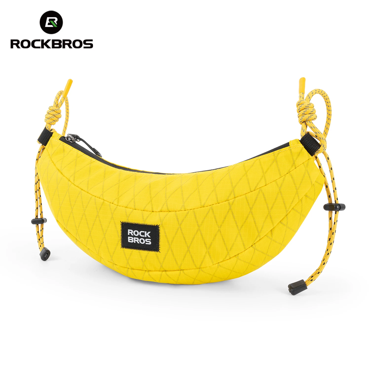 ROCKBROS Waist Half Moon Belt Bag Shoulder Bag Cycling Bag Women Travel Banana Bag for Commuting Bike Moto Fashion Portable Bag