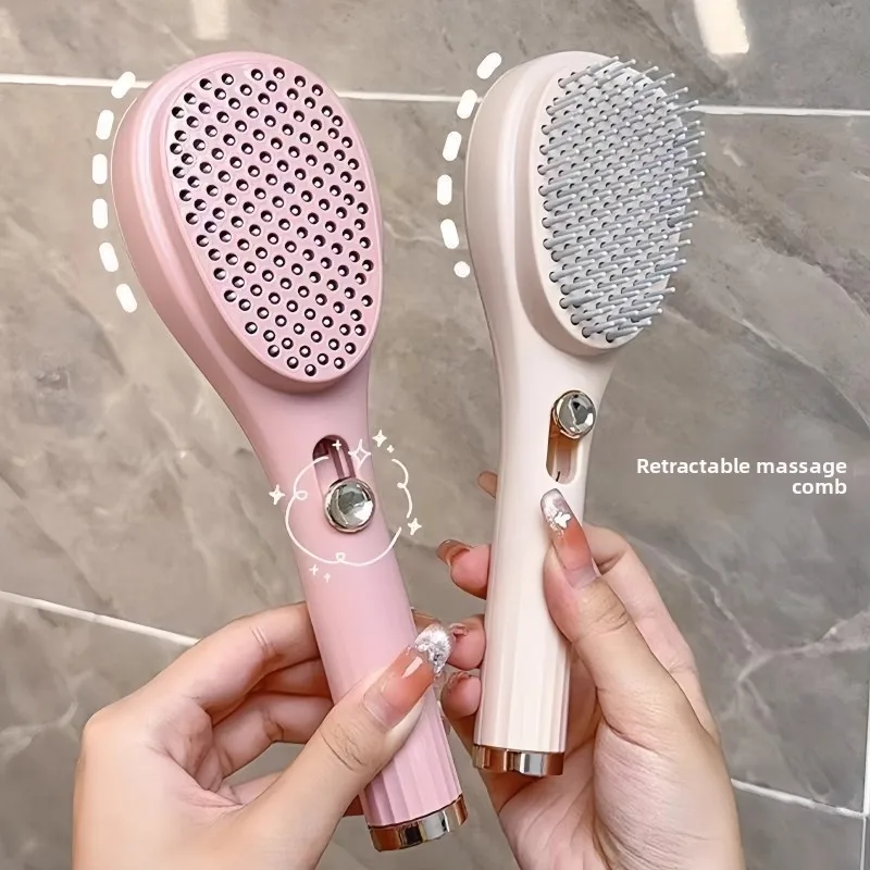 Retractable Anti-Static Massage Magic Comb, Scalp Care Smooth Hair Brush No Hurt Scalp
