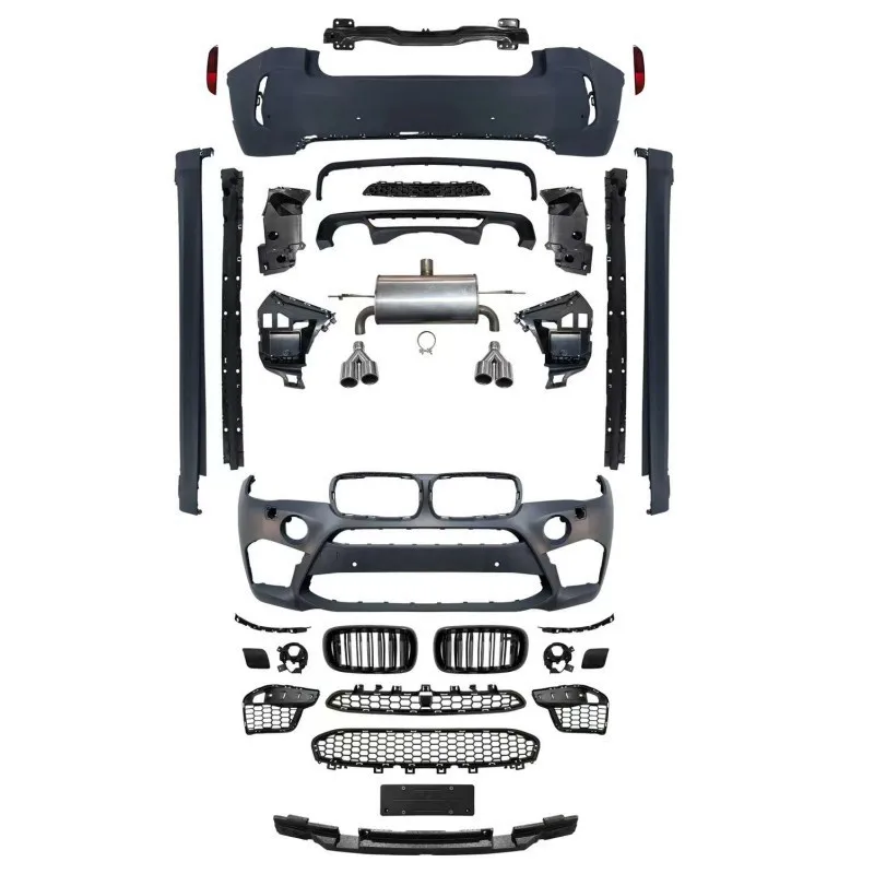 

Комплект кузова X6M подходит для модели BMW X6 X6M, большой модифицированный выпускной бампер F16 с объемным звуком