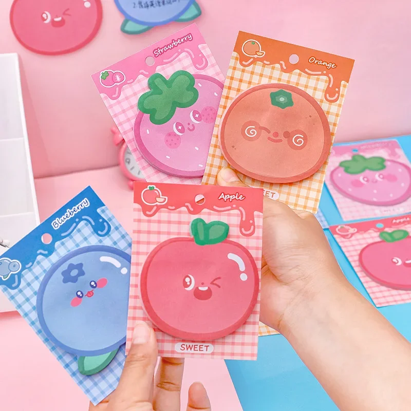 Kawaii Fruits Sticky Notes Notepad Self Sticky Note Pads Notebook Planner Sticker Office School Stationery Stickers Accessories