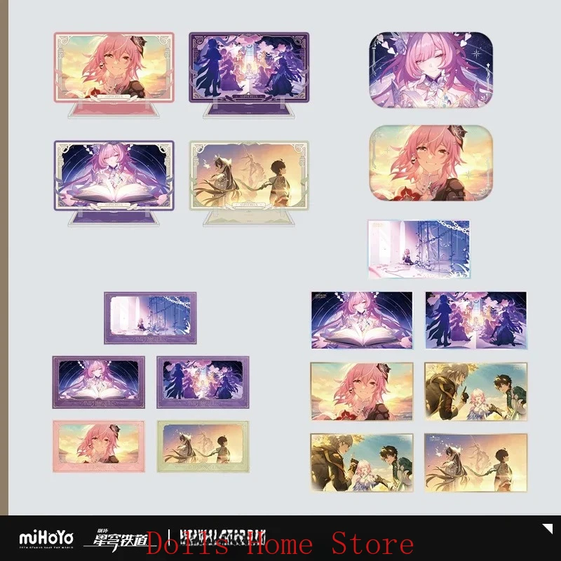لعبة Merch miHoYo الرسمية Honkai Star Rail الأصلية الأصلية YNTXDHY 2 شارة حامل أكريليك ورق ملون هدية Dan Heng Cyrene #3