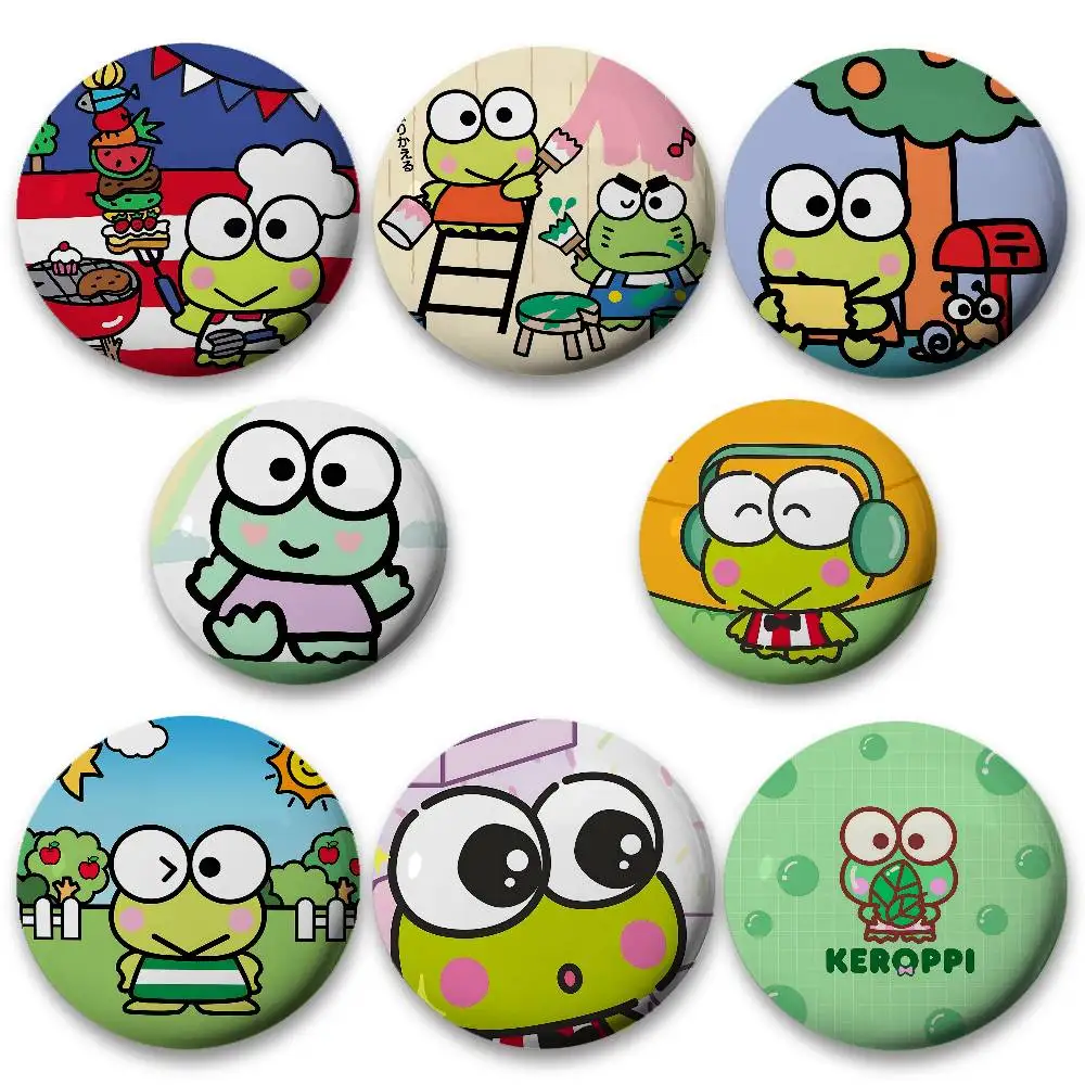Cute K-Keroppis Badges Fun Creative Button Pins Brooches Lovely Badges For Clothes Backpacks Good Gifts For Kids Friends