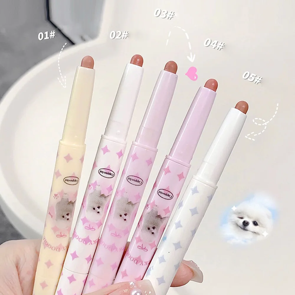 Lovely Sweet Doggie Double-ended Lip Liner Velvet Matte Pearlescent Lipstick For Outline Full Lips Cappuvini Nude Lip Pencil